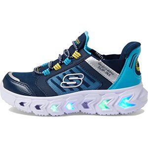 Skechers 403843l Nvbl Sneaker, Navy Synthetic/textile/blue & Yellow Trim, 2 Uk