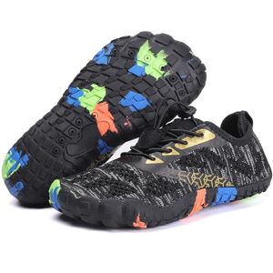 Gogoup Kid'S Trail Running Shoes Boys Girls Water Shoes Quick Dry Lightweight Outdoor Camping Climbing Shoes Unisex Black Uk 13