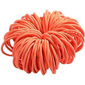 ADXFWORU Girls Pack of 100 3 cm Nylon Nylon Hair Tape Hair Rope Colour Jewellery Running Headband Winter (Orange, One Size)