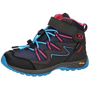 Brütting Girl's Atlanta High Vs Trail Running Shoe, Grey Turquoise Pink, 1 UK