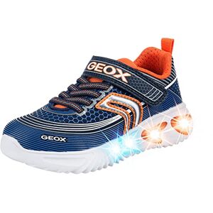 Geox Boy's J Assister Boy Sneakers, Navy Orange, 7 UK Child