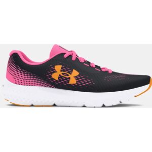 Girls' Grade School  Under Armour  Rogue 4 Running Shoes Black / Fluo Pink / Nova Orange 6*