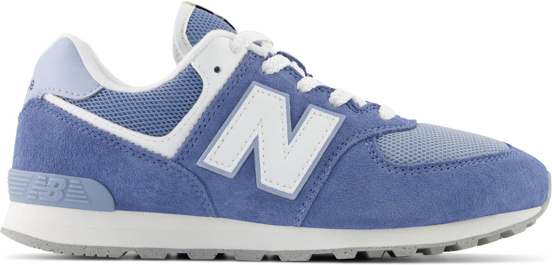 New Balance Kids' 574 Core Casual Shoes  - Mercury Blue/White - Size: 4