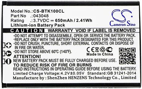 Cameron Sino Btk100Cl Battery Replacement For Bt Cordless Phone