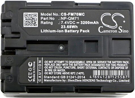 Cameron Sino Fm70Mc Battery Replacement For Sony Camera