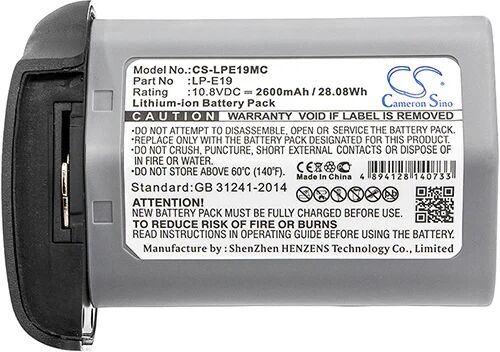 Cameron Sino Lpe19Mc Battery Replacement For Canon Camera