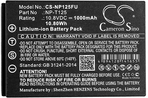 Cameron Sino Np125Fu Battery Replacement For Fujifilm Camera