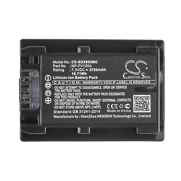 Cameron Sino Sdx600Mc Battery Replacement For Sony Camera