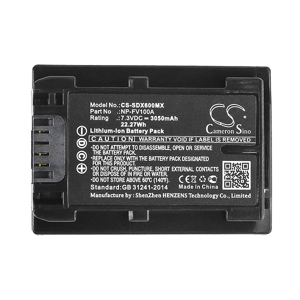 Cameron Sino Sdx600Mx Battery Replacement For Sony Camera