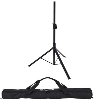 Roadworx Slim Line Speaker Stand Bundle Black