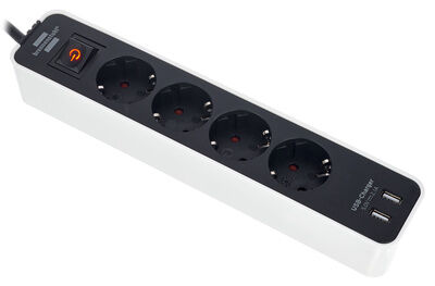 Brennenstuhl Ecolor Power Strip 4Way USB WH