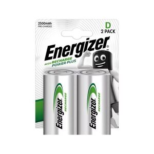Energizer - Power Plus (D), Aufladbare Batterien, 2 Stück, D(Hr20)