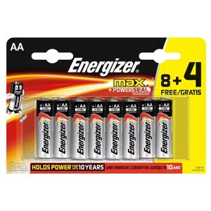 Energizer - Max (Aa), Alkaline-Batterien, 8 + 4 Stück, Aa(Lr6)
