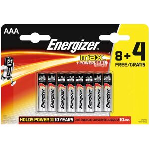 Energizer - Max (Aaa), Alkaline-Batterien, 8 + 4 Stück, Aaa(Lr03)