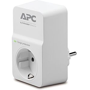 APC -Surge Protector PM1W-GR Steckdosenadapter mit Überspannungsschutz (1 Stecker Schuko, für PC, TV u.a. Farbe: weiß)