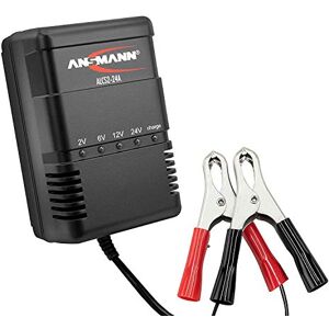 Ansmann Autobatterie Ladegerät ALCS 2-24 A Vollautomatisches Batterieladegerät für Autobatterien & Bleiakkus mit 2V, 6V, 12V & 24V / 900mA Erhaltungsladegerät ideal für PKW, Motorrad, Roller