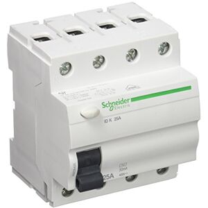 Schneider Electric a9z05425 Fehlerstromschutzschalter, 4P, 25 A, 30 mA, AC, White