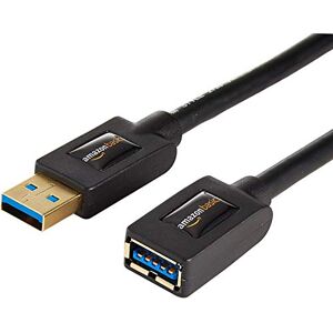 Amazon Basics Type A USB 2.0 Type A USB 3.0 Verlängerungskabel (A-Stecker auf A-Buchse) 1.8 m, 2 Stück, Schwarz