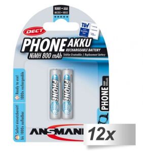 Ansmann maxE NiMH Akku Micro AAA 800 mAh DECT PHONE - 12x2er Pack