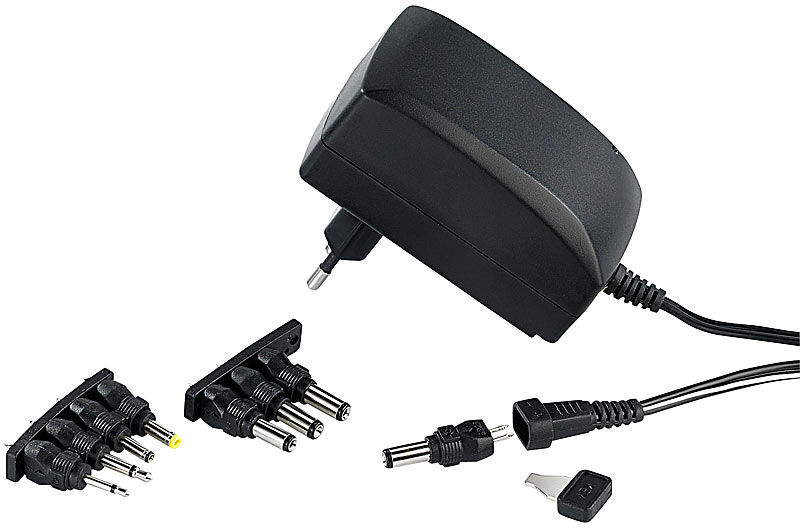 revolt Universal-Schaltnetzteil 2.250 mA, umschaltbar 3 - 12 Volt, 9 Adapter