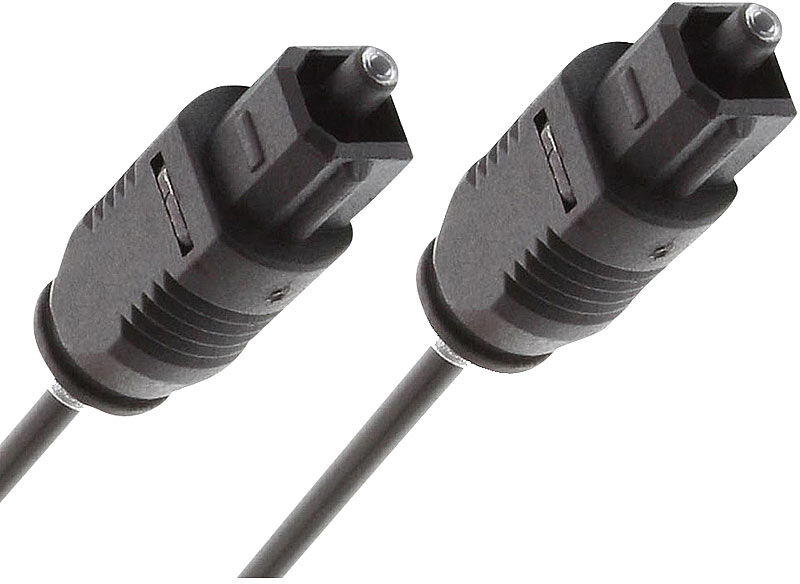 auvisio Optisches Audio-Kabel Toslink Stecker-Stecker 1m