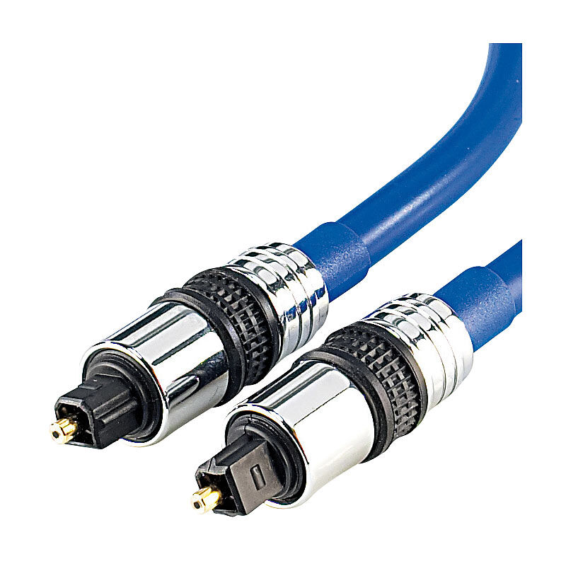auvisio Optisches Premium-Audio-Kabel, TOSLINK Stecker auf Stecker, 1 m