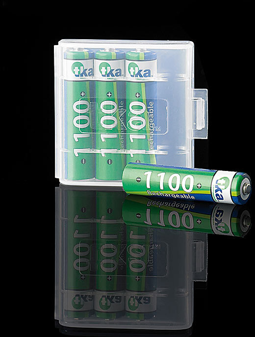 tka Köbele Akkutechnik 4er-Set NiMH-Akkus Typ AAA / Micro, 1.100 mAh, mit Aufbewahrungs-Box