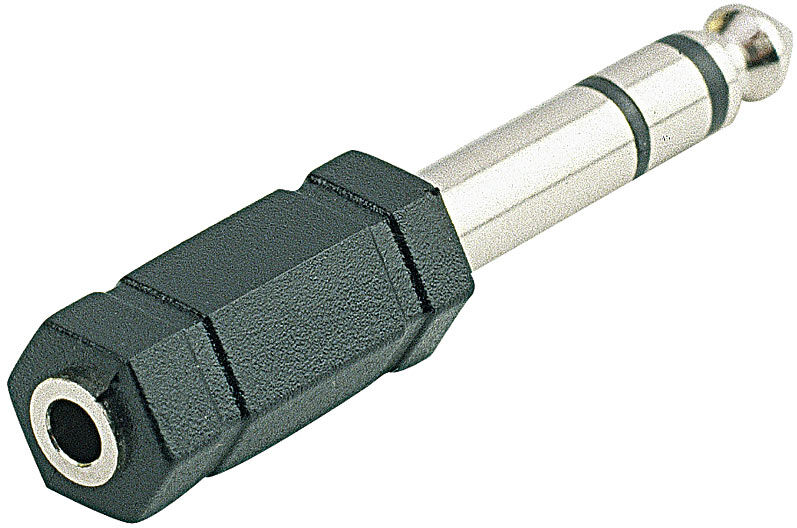 auvisio Audio-Adapter 3,5-mm-Klinken-Buchse auf 6,3-mm-Klinken-Stecker