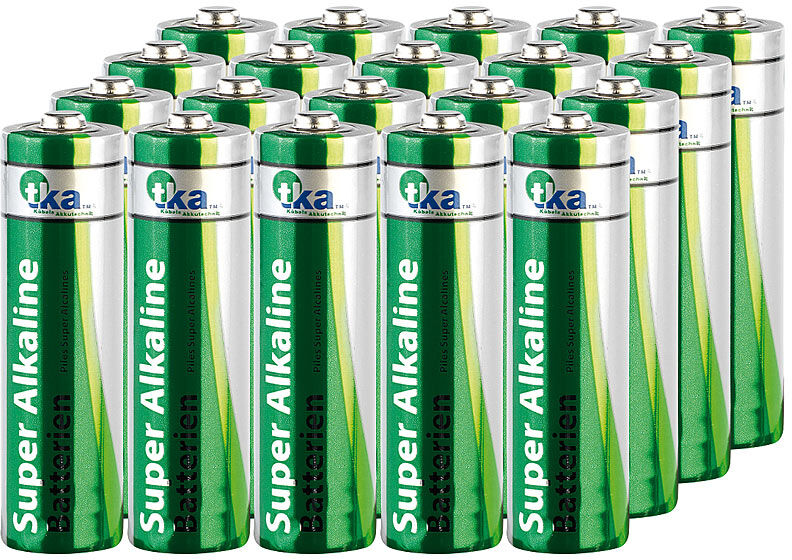 tka Köbele Akkutechnik Super-Alkaline-Batterien Mignon 1,5V Typ AA, 20 Stück