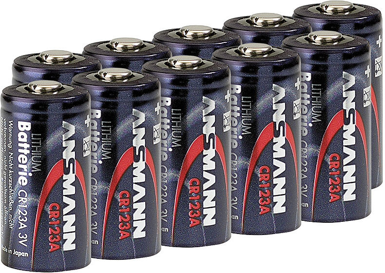 Ansmann Foto-Lithium-Batterie CR123A, 3 V, 10er-Set