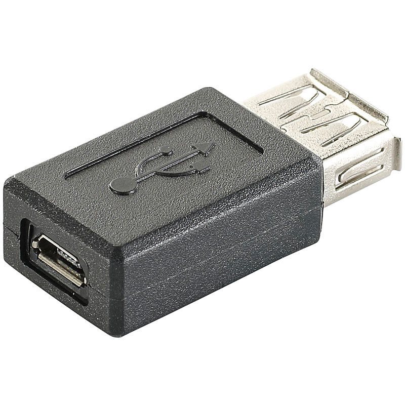 auvisio USB-2.0-Adapter von USB-A-Buchse zu Micro-USB-B-Buchse