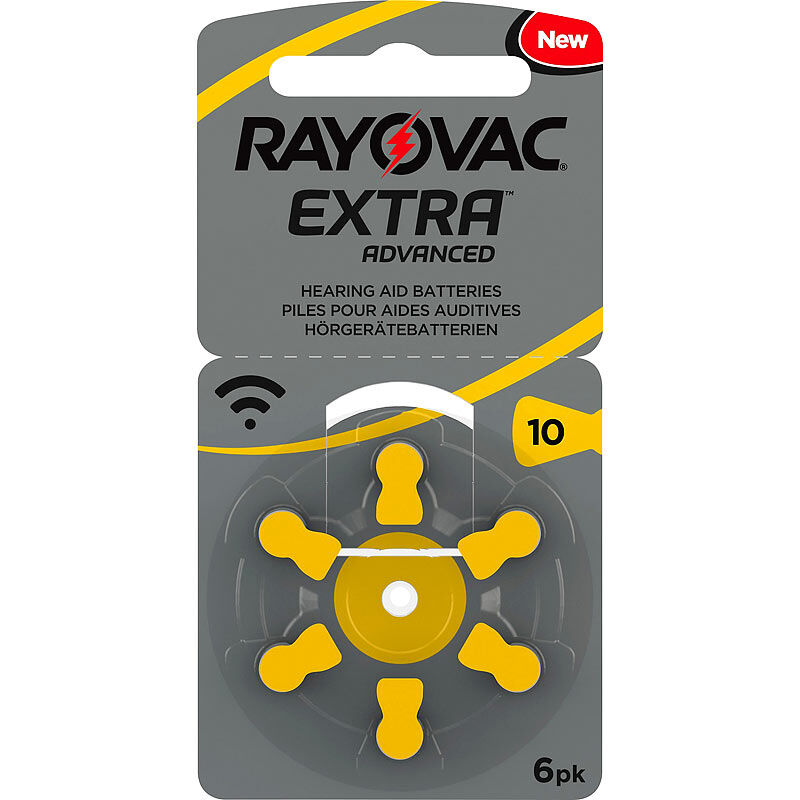 RAYOVAC Hörgeräte-Batterien 10 Extra Advanced 1,45V 105 mAh, 6er-Pack