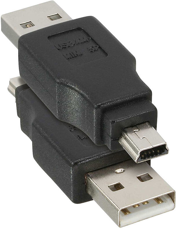 inLine USB 2.0-Adapter, USB-A-Stecker auf Mini-5-Pin-Stecker