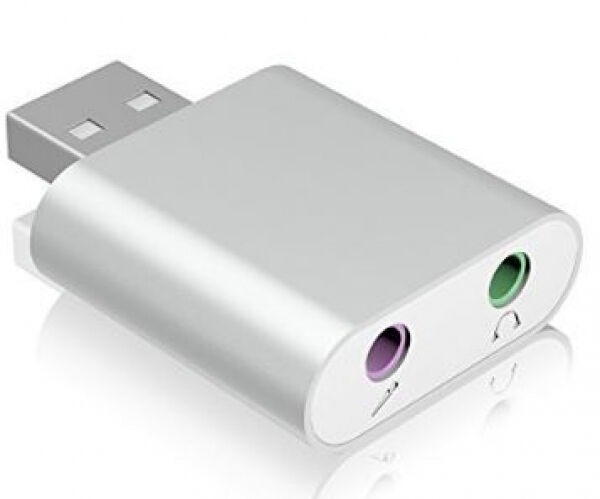 Icy Box IB-AC527 - USB Adapter USB 2.0 -> Mikrofon/Kopfhörer