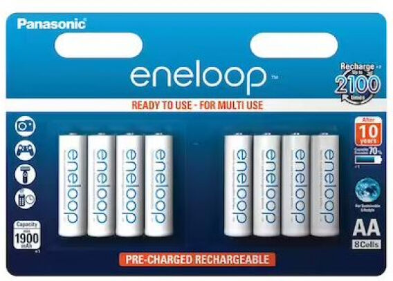 Panasonic 1x8 Panasonic Eneloop Mignon AA 1900 mAh