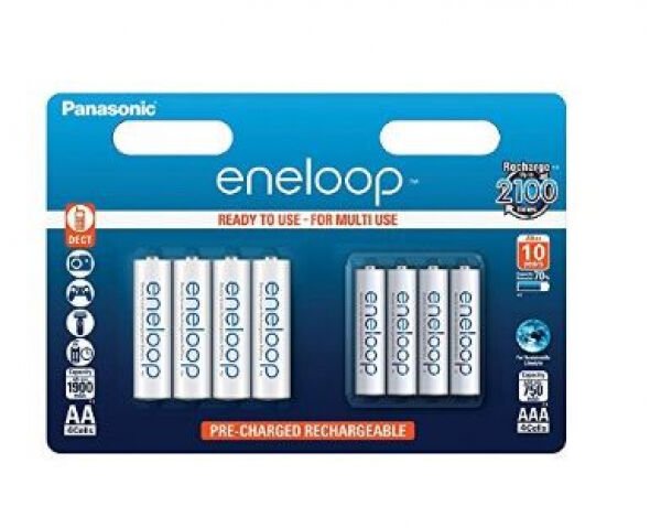 Panasonic Eneloop Combipack 1x4 Mignon AA + 1x4 Micro AAA