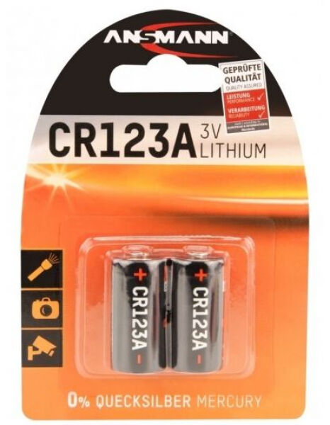 Ansmann Lithium Batterie CR123A/CR17335 - 2er Pack