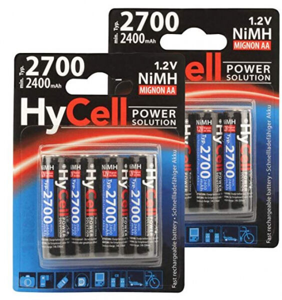 HyCell NiMH Akku Mignon AA Typ 2700 mAh (min. 2400 mAh) - 4er Pack