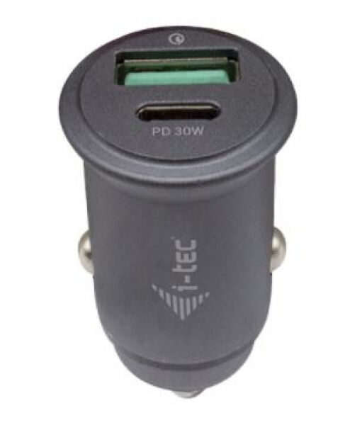 iTEC i-tec CHARGER-CARQCPD - Car Charger 1x USB-C PD 30 W, 1x USB QC 3.0