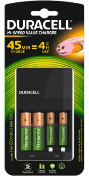 Duracell Akku Ladegerät CEF14 - inkl.2xAA + 2xAAA Batterien