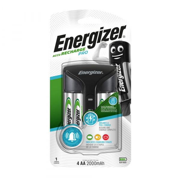 Energizer - Pro Charger +4AA 2000mAh