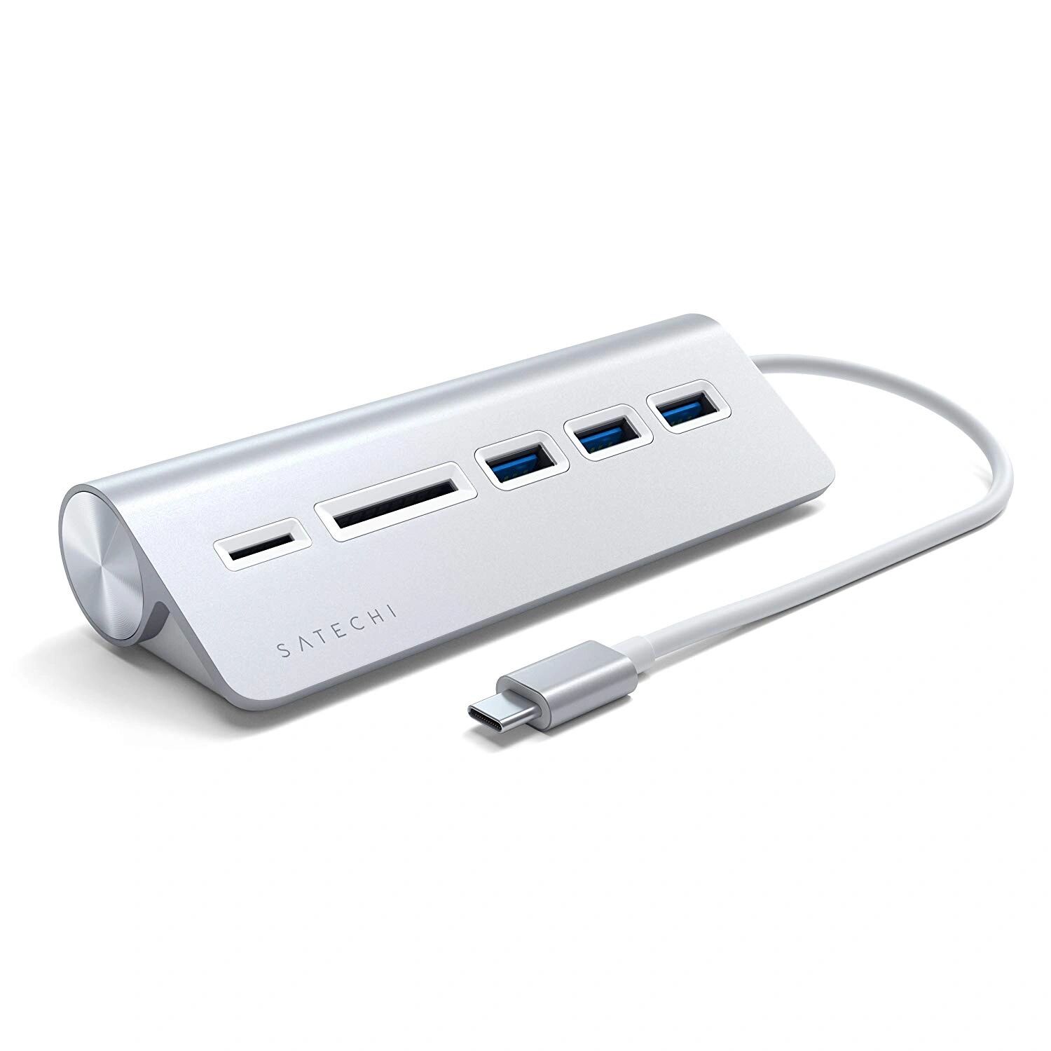 Satechi Redukce / adaptér - Satechi, USB-C to USB 3.0 Hub & Card Reader Silver