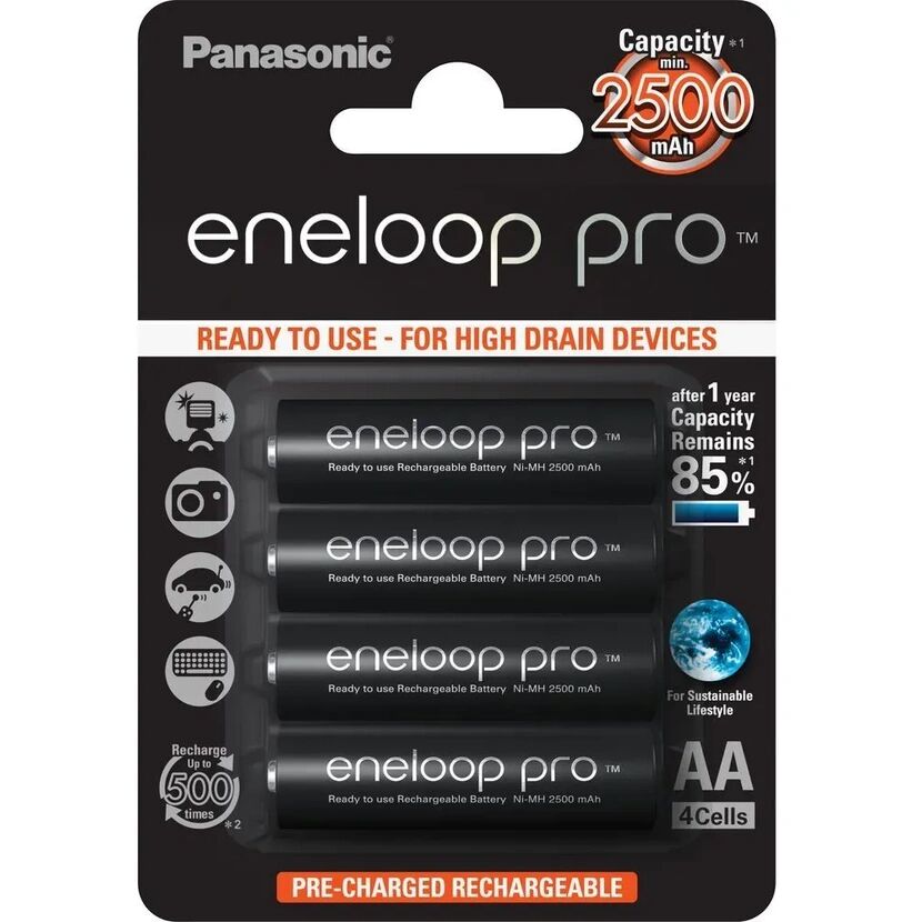 GE Baterie AA/HR6 2500mAh PANASONIC ENELOOP PRO 4ks (blistr)