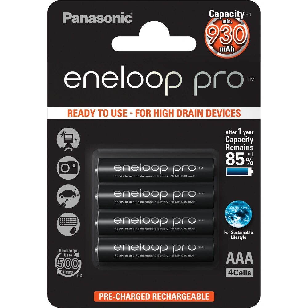 GE Baterie AAA/HR03 930mAh Panasonic ENELOOP PRO 4ks (blistr)