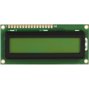 DISPLAY ELEKTRONIK LCD-PM 1X16-6 B - LCD-Modul, 1x16, H:6,0mm, ge/gn, m.Bel.