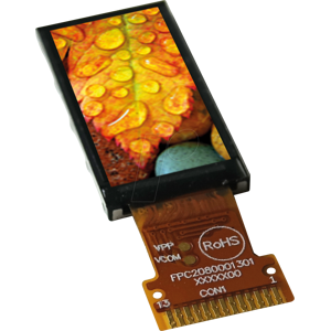 DISPLAY VISIONS EA TFT009-81AINN - TFT-Display 0.96'', 28x14mm, 160x80 Dot, SPI, 27,95 x 13,5 mm