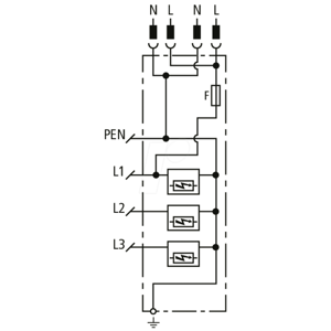 DEHN DSH ZP B2 SG TNC - Kombiableiter, TN-C (3+0 Schaltung), RfZ/APZ