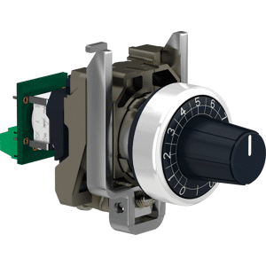 Schneider Electric XB4BD912R47K - Potentiometer, Komplettgerät mit 47 kOhm-Widerstand, Metall