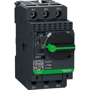 Schneider Electric GV2P07 - TeSys Motorschutzschalter, Drehantrieb, 3-polig, 1,6 - 2,5 A