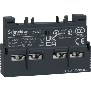Schneider Electric GVAE11 - Hilfsschalter, TeSys DVAE, Vorderseite, 1 NC, 1 NO